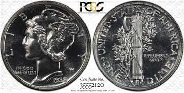 1938 10C PR65
