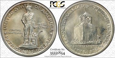 1925 50C Lexington MS66