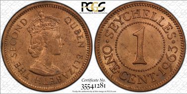 1963 1C MS64RD