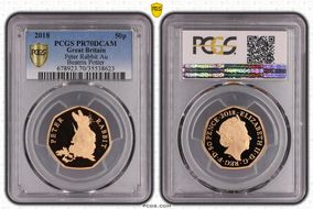 2018 50p S-H44 Peter Rabbit Au Beatrix Potter PR70DCAM