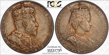 1902 Medal Eimer-1871b BHM-3737 Matte Ag SP63