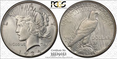 1934-D $1 MS62