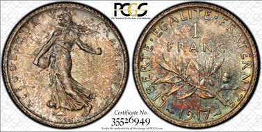 1917 1 Fr Gad-467 F-217 MS66