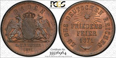 1871 Kreuzer KM-252 Victory MS65RB