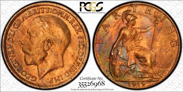 1919 1/4D S-4060 MS64RB