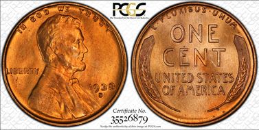 1938-S 1C MS66RD