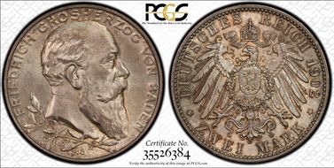 1902 2 Mk 50th Year J-30 MS65