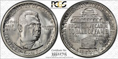 1949-S 50C Booker T. Washington MS66