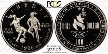 1996-S 50C Soccer PR69DCAM