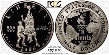 1995-S 50C Basketball PR69DCAM