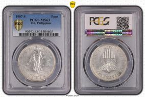 1907-S Peso MS63