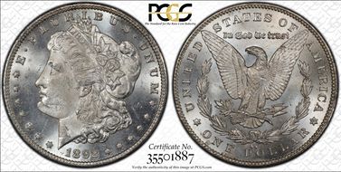 1892-CC $1 MS63