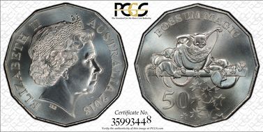 2018 50C Possum Magic MS68