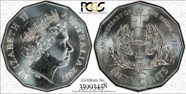 2017 50C Royal Wedding 70th Ann. MS69