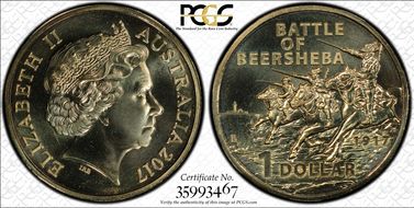 2017 $1 Battle of Beersheba MS68