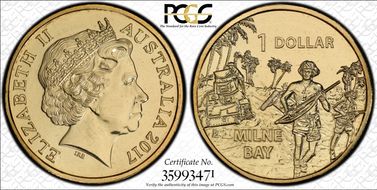 2017 $1 Milne Bay MS67