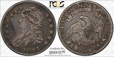 1814/3 50C VF35