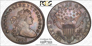 1798 $1 Large Eagle AU53