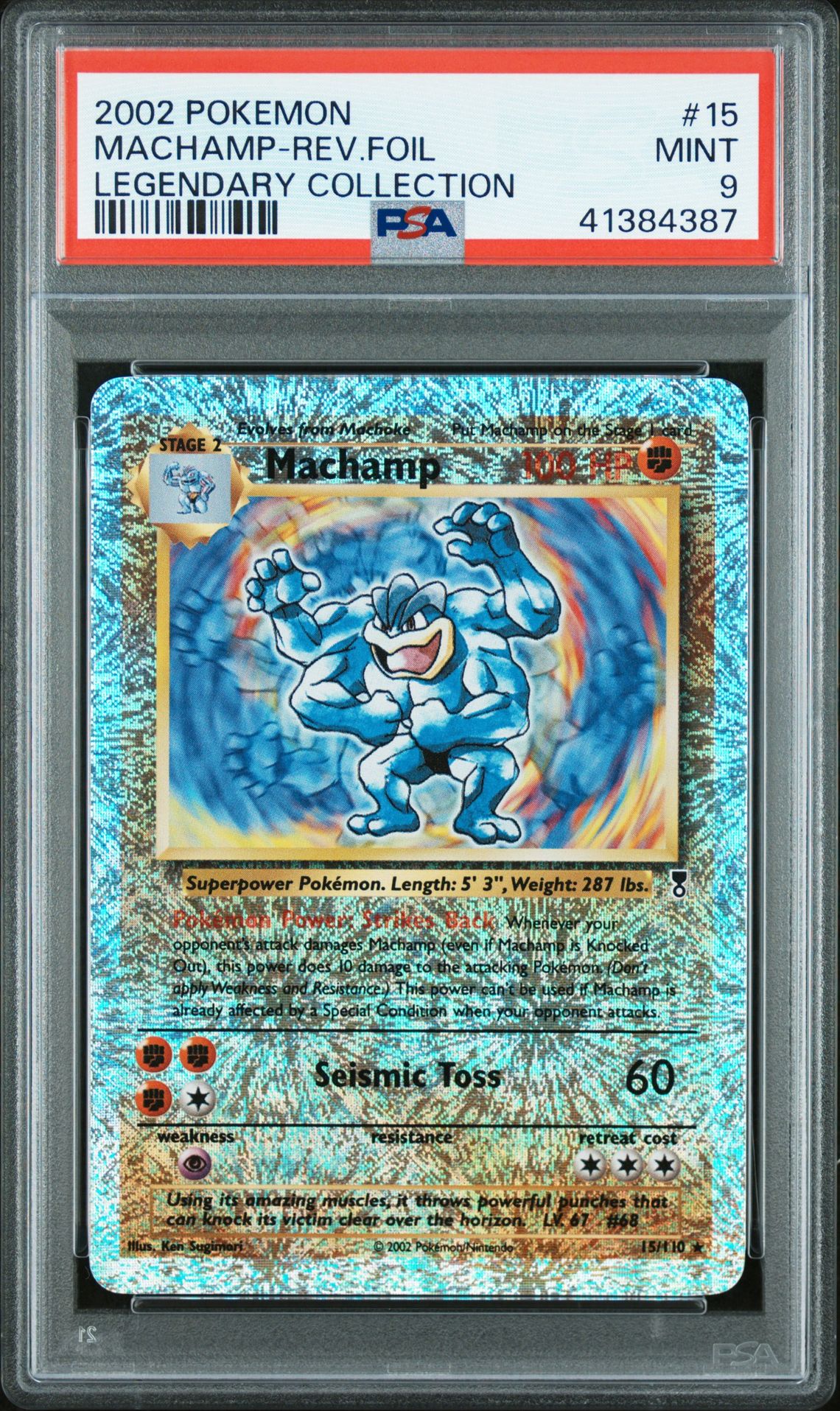 2002 Pokemon POKEMON LEGENDARY COLLECTION #15 Machamp-Rev.Foil front