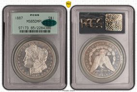 1887 $1 MS65DMPL