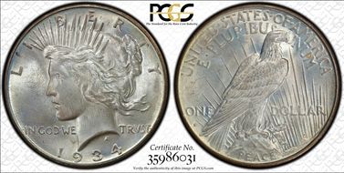 1934-D $1 MS65