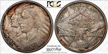 1935 50C Arkansas MS65