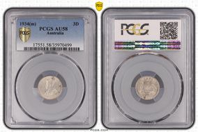 1934(m) 3D AU58