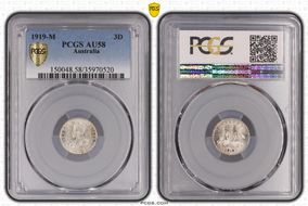 1919-M 3D AU58