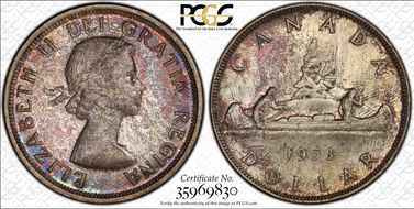 1953 S$1 Strap, SWL MS64