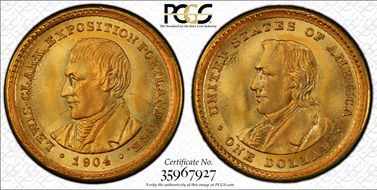 1904 G$1 Lewis and Clark MS67