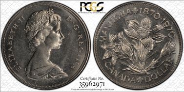 1970 $1 Manitoba MS64