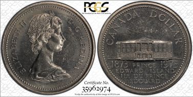 1973 $1 PEI Centennial MS64