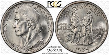 1934 50C Boone MS65+