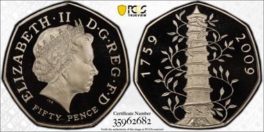 2009 50p S-H19 Kew Gardens Ag PR69DCAM