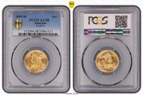 1899-M Sov S-3875 AU58