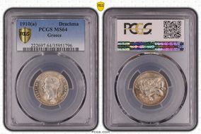 1910(a) Drachma KM-60  Ag MS64