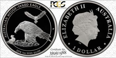 2018-P $1 Wedge-Tailed Eagle First Strike PR69DCAM
