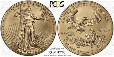 2013-W $50 Burnished Gold Eagle SP69