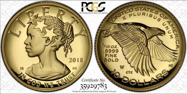 2018-W $10 American Liberty High Relief PR69DCAM