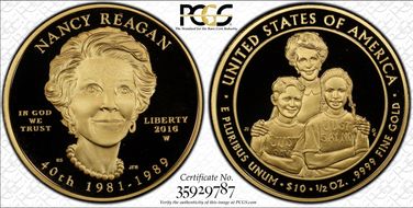 2016-W $10 Nancy Reagan PR69DCAM