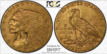 1911 $2.50 MS62