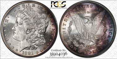 1881-S $1 MS63