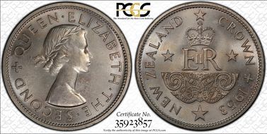 1953 Crown QEII Coronation MS64