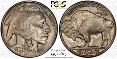 1929-S 5C MS65+