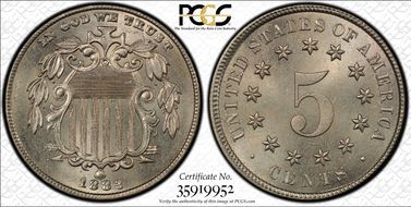 1883 5C Shield MS65