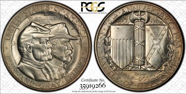 1936 50C Gettysburg MS65