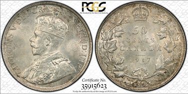 1917 50C MS63