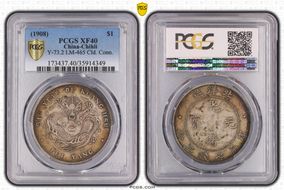 (1908)34 $1 LM-465 Cld. Conn. XF40