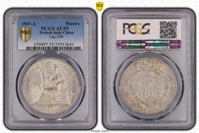 1907-A Piastre Lec-290 AU55