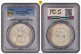 1908-A Piastre Lec-291 MS62